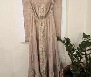 Strapless dress boho size Large